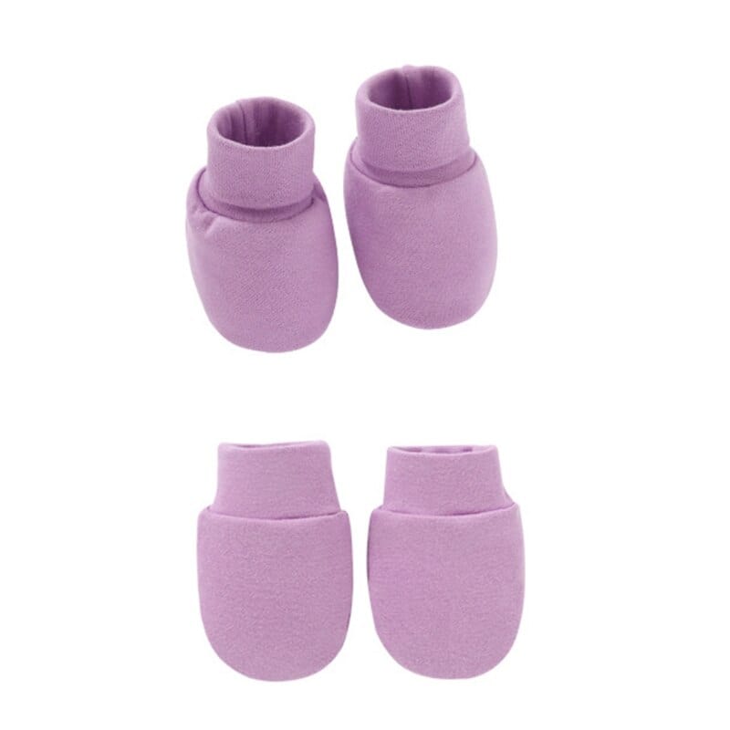 Moufle bébé tricot ensemble gants et couvre-pied en coton 0 à 6 mois – Image 9