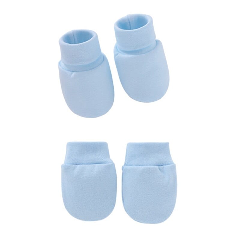 Moufle bébé tricot ensemble gants et couvre-pied en coton 0 à 6 mois – Image 10