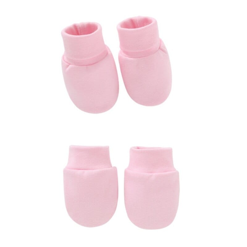 Moufle bébé tricot ensemble gants et couvre-pied en coton 0 à 6 mois – Image 2