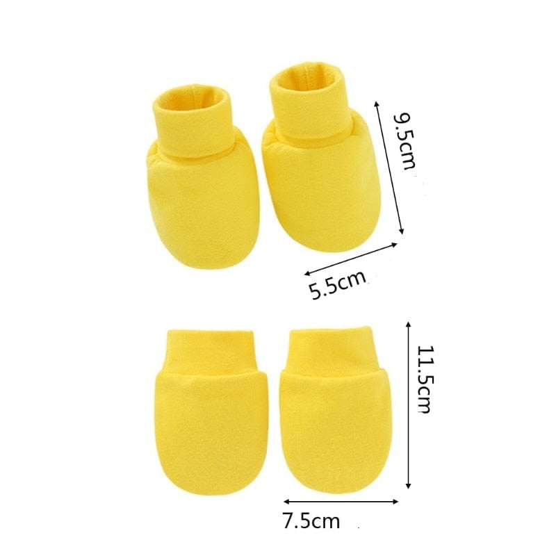 Moufle bébé tricot ensemble gants et couvre-pied en coton 0 à 6 mois – Image 18