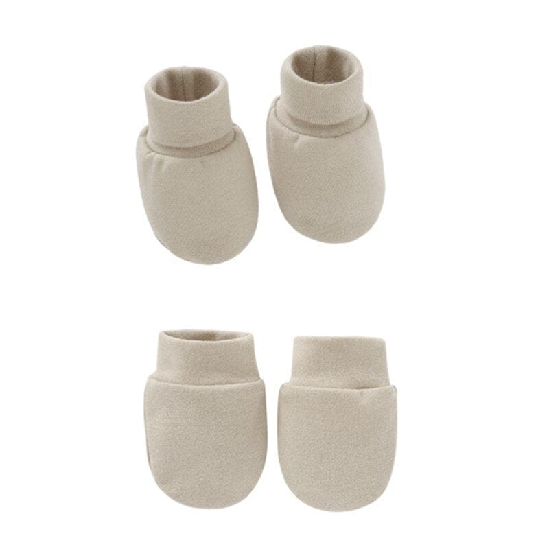 Moufle bébé tricot ensemble gants et couvre-pied en coton 0 à 6 mois – Image 3