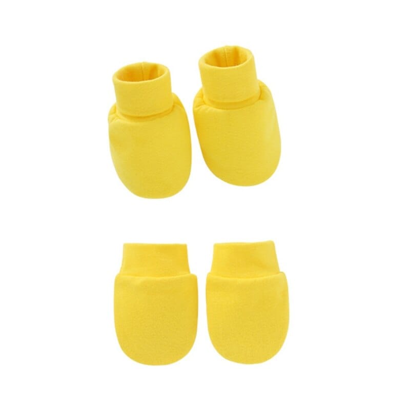 Moufle bébé tricot ensemble gants et couvre-pied en coton 0 à 6 mois – Image 7