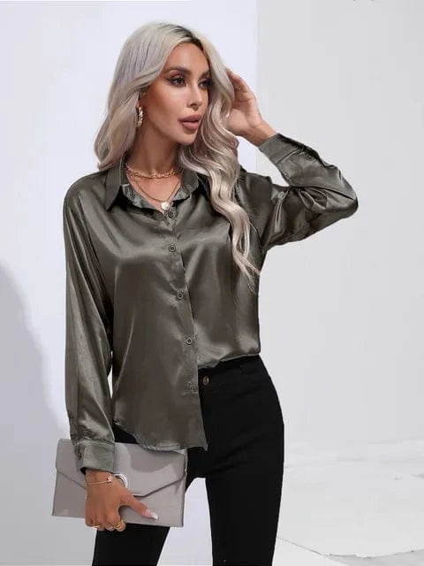 Blouse Satin Élégante et Légère – Image 8