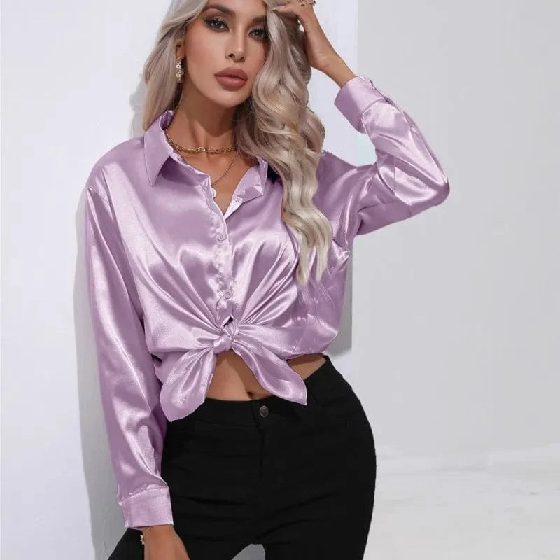 Blouse Satin Élégante et Légère – Image 2
