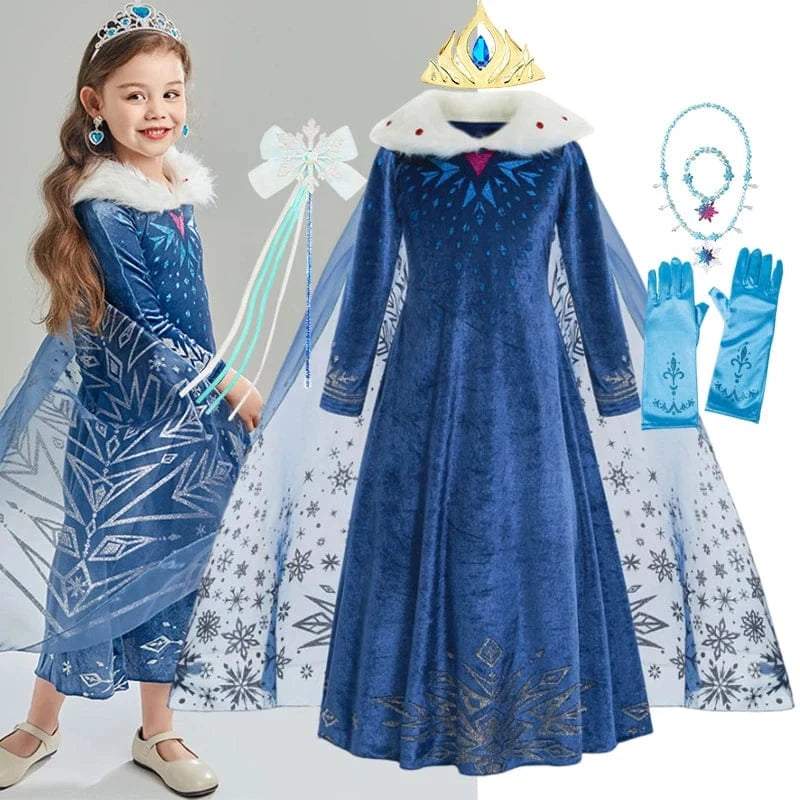 Déguisement Princesse Robe Elsa Anna Fille – Image 16