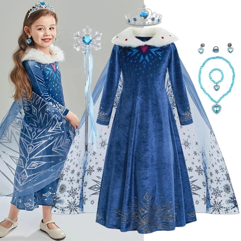 Déguisement Princesse Robe Elsa Anna Fille – Image 6