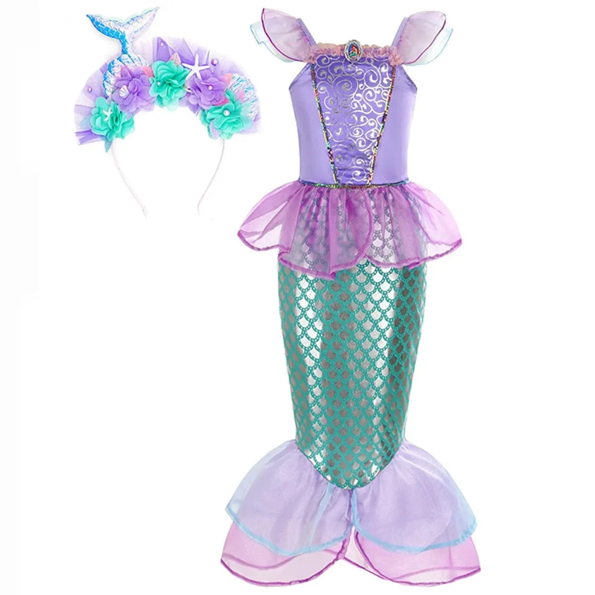 Déguisement Princesse Ariel Enfant Costume Anniversaire – Image 15