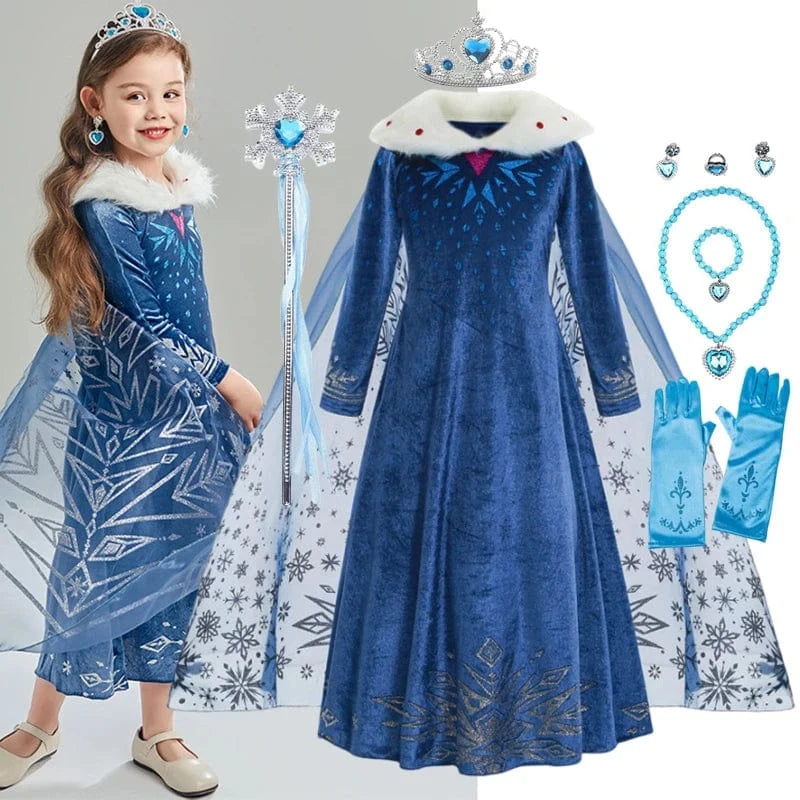 Déguisement Princesse Robe Elsa Anna Fille – Image 7