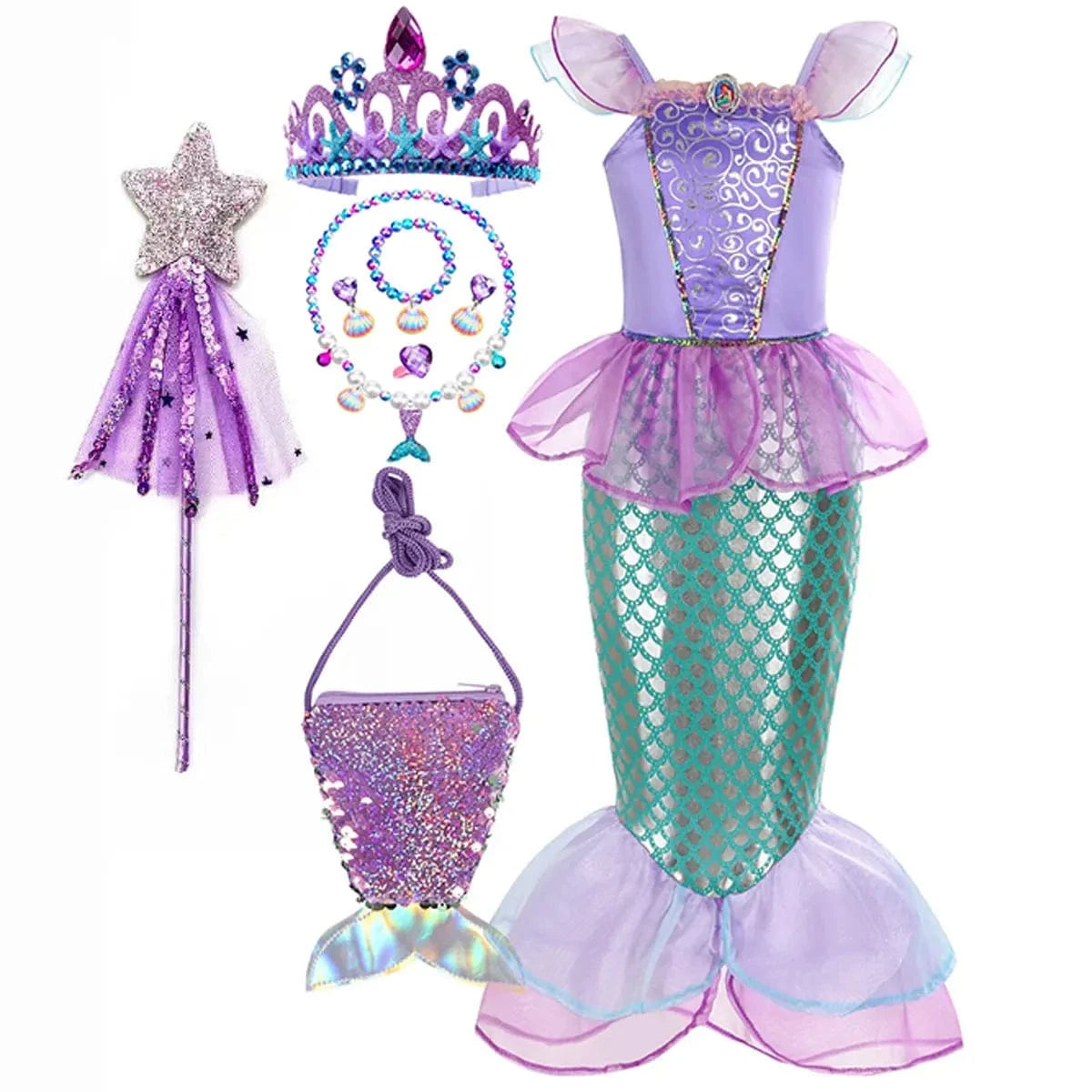 Déguisement Princesse Ariel Enfant Costume Anniversaire – Image 9