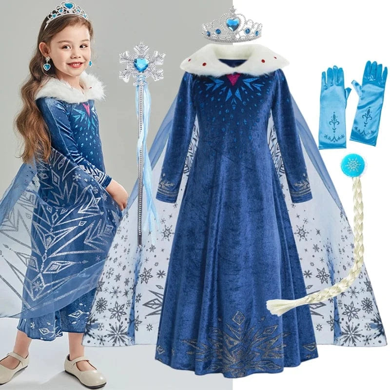 Déguisement Princesse Robe Elsa Anna Fille – Image 15