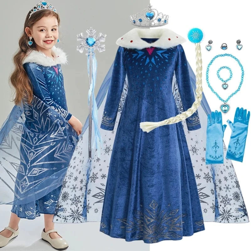 Déguisement Princesse Robe Elsa Anna Fille – Image 8