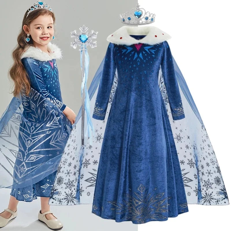 Déguisement Princesse Robe Elsa Anna Fille – Image 4