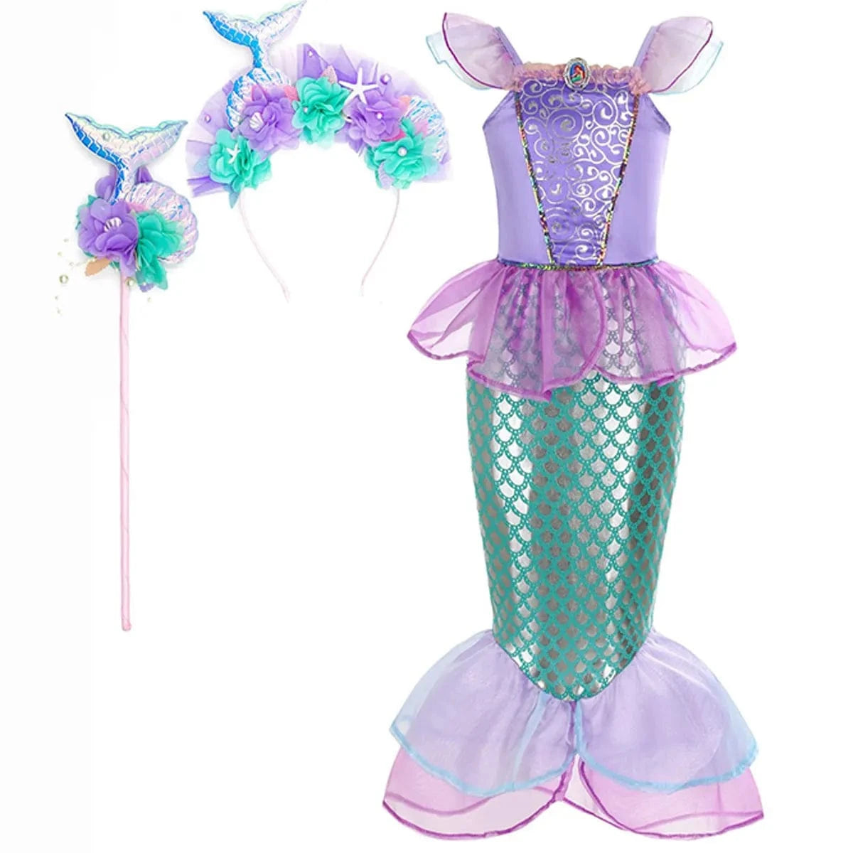Déguisement Princesse Ariel Enfant Costume Anniversaire – Image 8